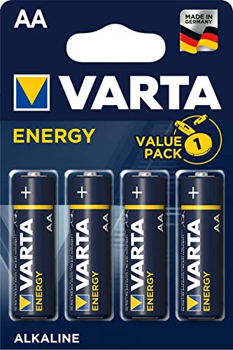 Varta Energy - Pilas alcalinas AA, Pack x4, Azul