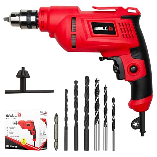 IBELL Electric Drill ED06-91 | 400W Power | 10mm Metal Chuck | 0-2800 RPM Variable Speed | Forward & Reverse | Copper Armature | Electric Drill Machin