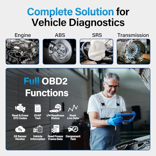 BLCKTEC 460T OBD2 Scanner Car Code Reader Engine ABS SRS Transmission Diagnostic Tool, 12 Reset Services, Oil/TPMS/EPB/BMS/SAS/DPF/Throttle Reset, ABS Bleeding, Battery Test, Auto VIN, Free Update