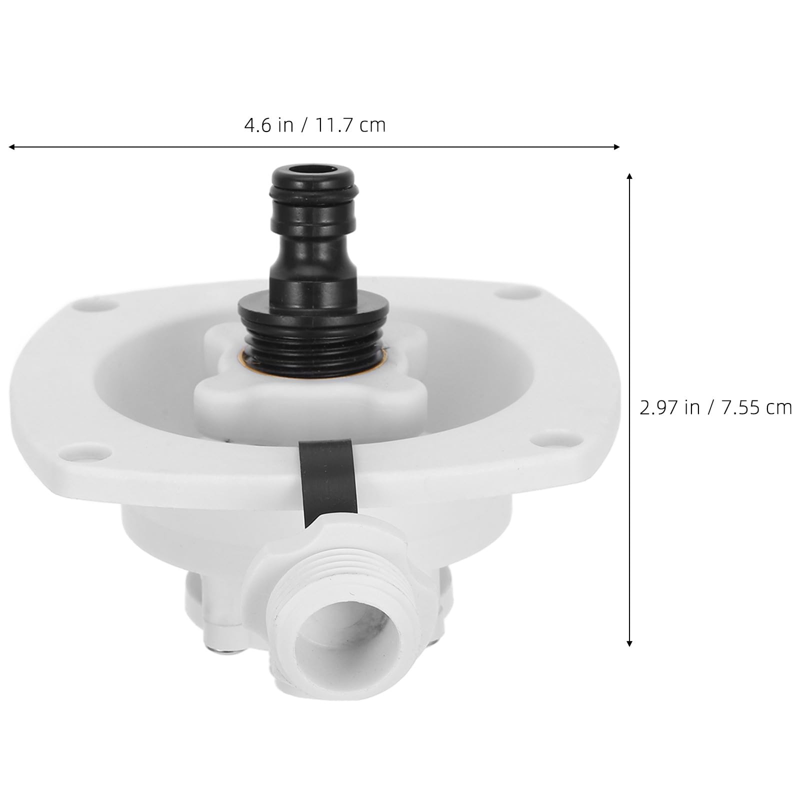 Tapa de Llenado de Entrada de Agua para Rv y Yate en Pp white, Evita Fugas y Fácil Instalación para Modificación de Autocaravana
