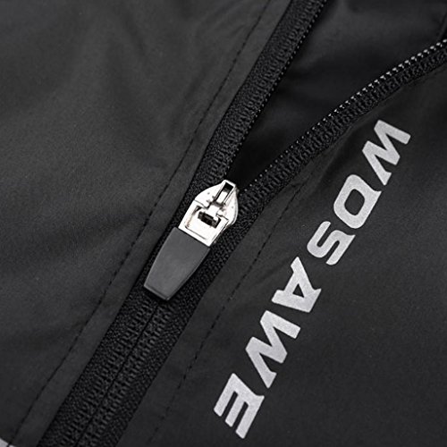 Homyl Black colete de ciclismo refletivo de alta visibilidade para corrida, ciclismo, sem mangas, à