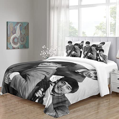 The Beatles Parure Housse Couette Impression 3D Groupe de Rock Ensemble De Literie Entretien Facile Respirant Prévenir… - Les Beatles, Paul McCartney, John Lennon, RIngo Starr, George Harrison The Beatles Parure Housse Couette Impression 3D Groupe de Rock Ensemble De Literie Entretien Facile Respirant Prévenir… – Image 4