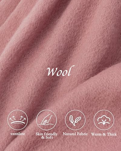 Winter Scarf for Women-100% Pure Wool Scarf-Wool Shawls Wraps Tassel Soft Thick Long Scarf Cold Weather Scarves3