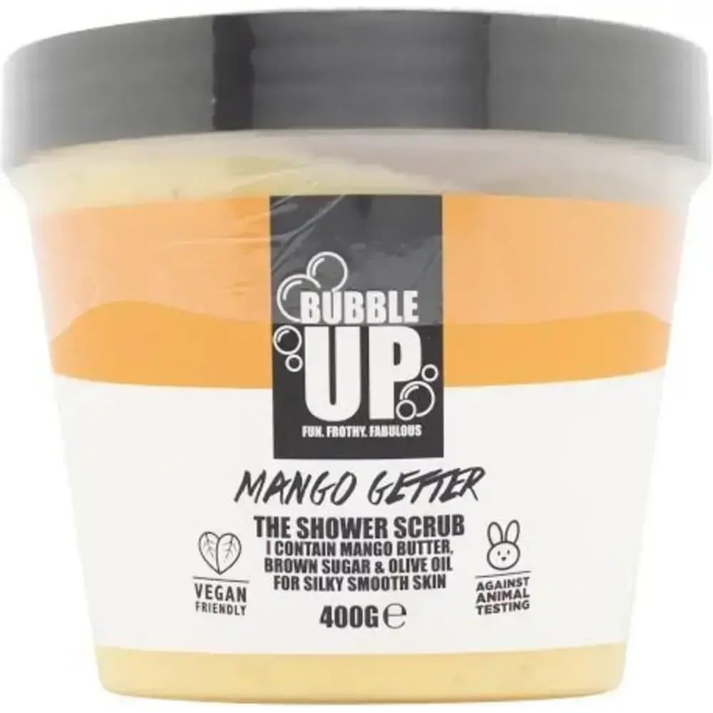 Bubble Up Shower Scrub - Natural Body Scrub, Exfoliates Skin - Vegan Friendly & Cruelty Free - MANGO GETTER