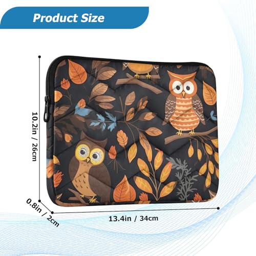 Funda para portátil 13-14 pulgadas con diseño búhos de otoño miniatura 3