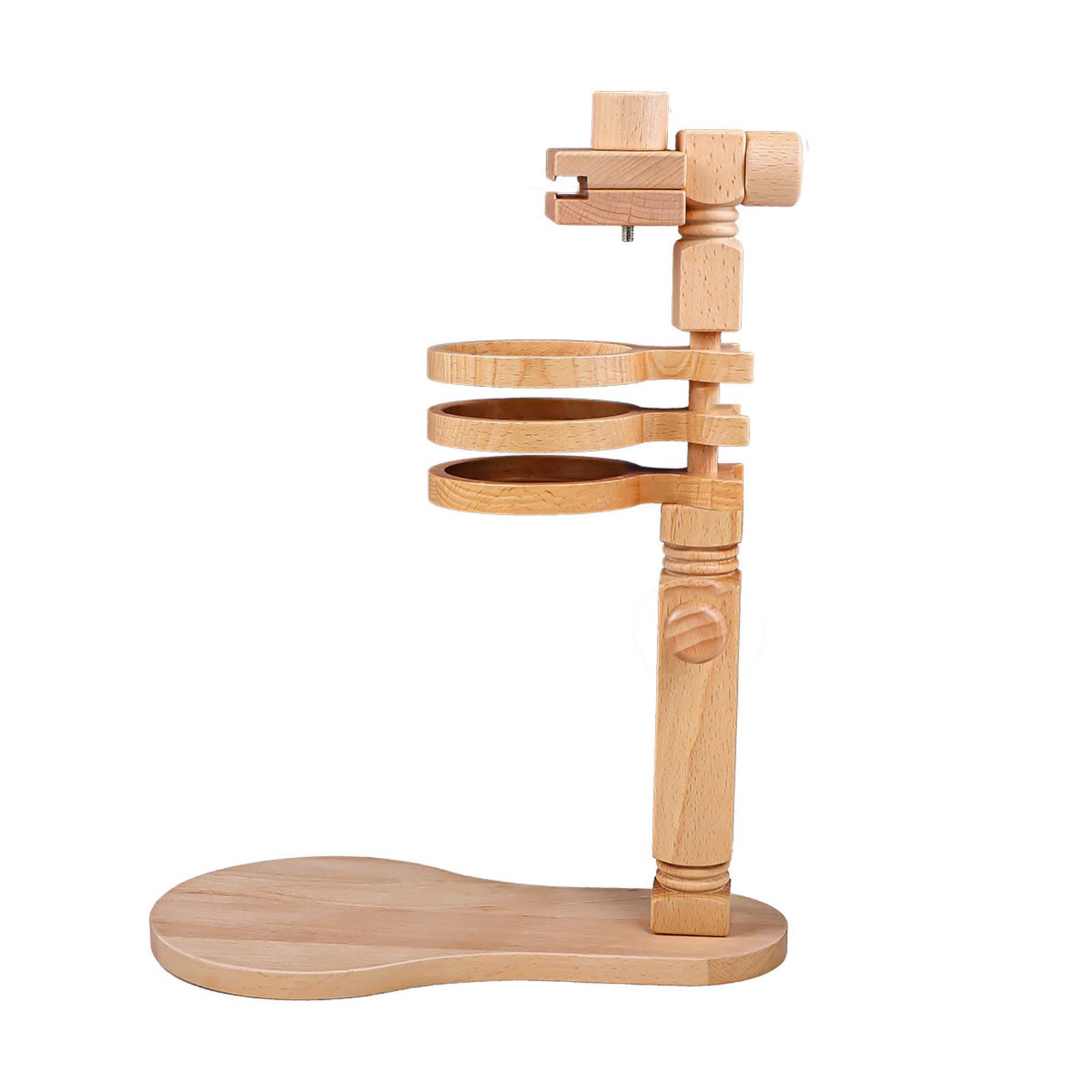 Ukbzxcmws Soporte para bastidor de bordado con 3 compartimentos, altura ajustable, soporte para bastidor de bordado para coser artesanías