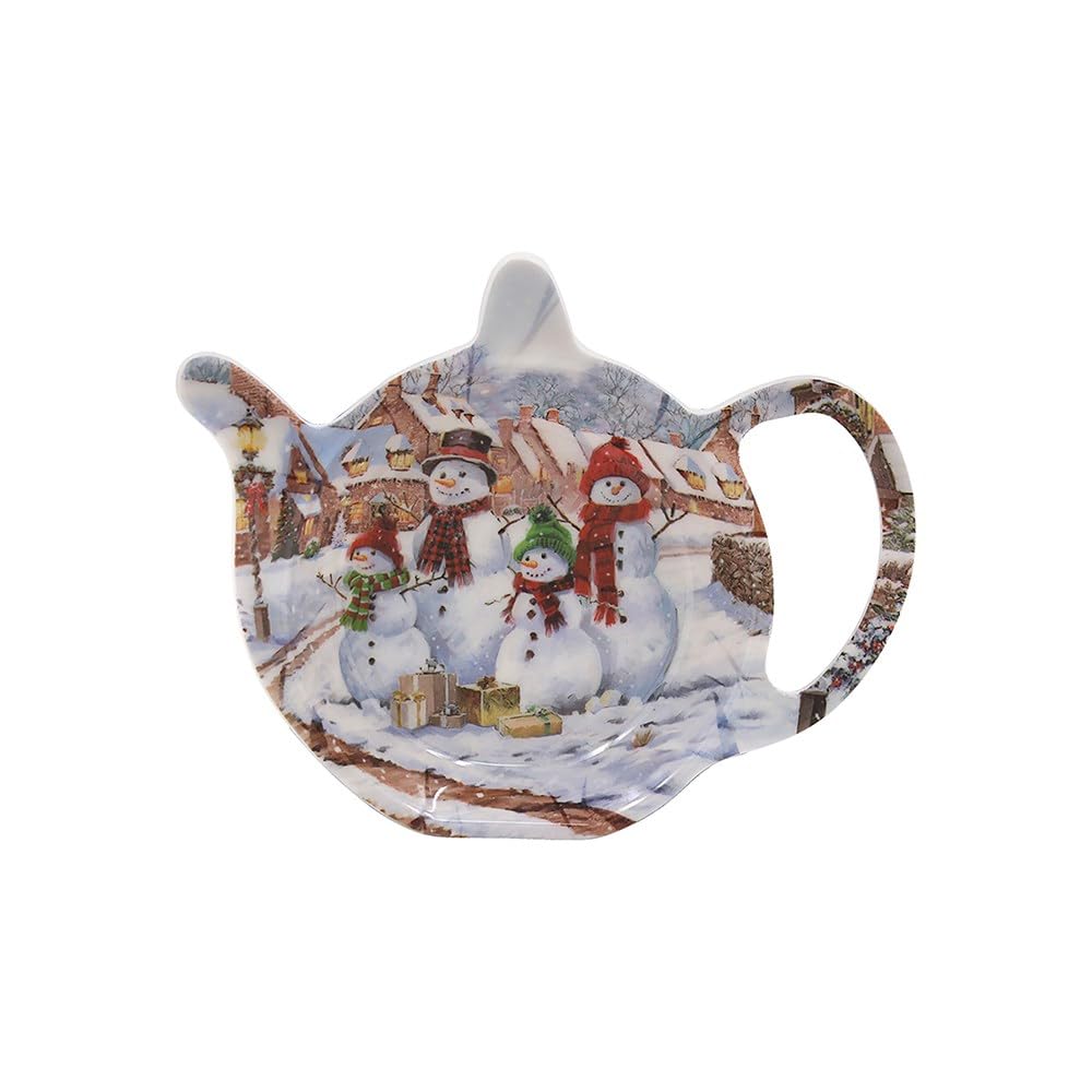Lesser & Pavey Multi Coloured Snowman Teabag Tidy By The Macneil Studio