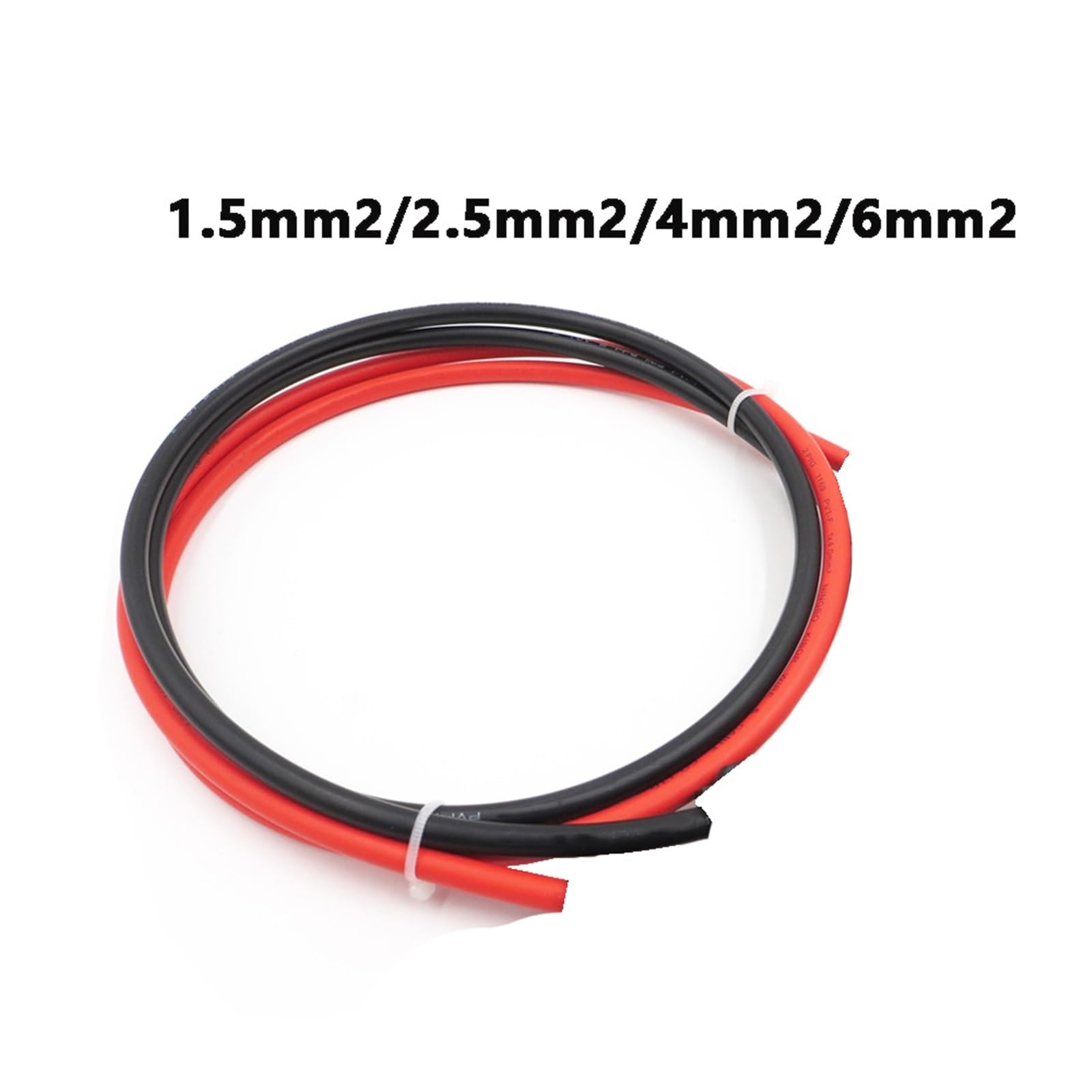 Cables eléctricos, Cable de extensión con conector CC negro y rojo 1,56 mm², 6, 16 AWG 10 for sistemas paneles solares(10 Awg 6mm Sq,1 meter each)