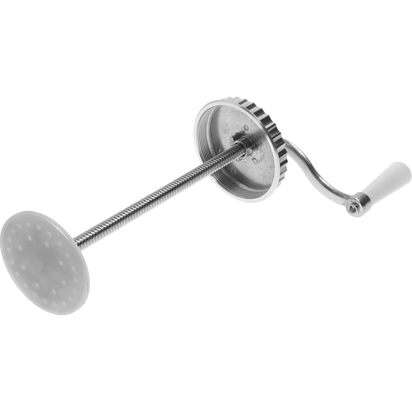 Browin 311009 Riempitore manuale orizzontale con pistone in silicone, 1,5 kg, acciaio inossidabile, 4 imbuti