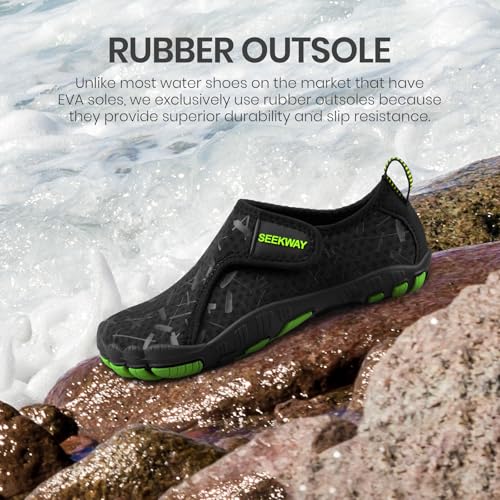 Image of SEEKWAY Barefoot Water Shoes for Kids - Wide Toe Box and Quick-Dry Sand Shoes Toddler for Hiking Swim Beach Pool Kayak Sport Accessories, Camping Essentials Non-Slip for Boys Girls Sizes