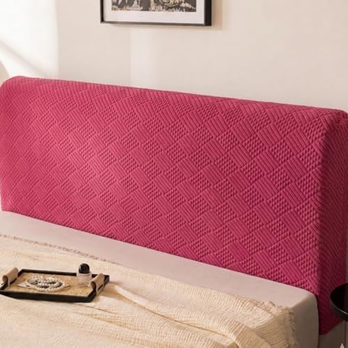 Image of HOMETHREADS Stretchable Lycra /Velvet Headboard Cover | Soft, Dust-Proof & Wrinkle-Resistant Bed Back Protector | Fits Leather, Wooden & Fabric Bedsides |for 5ft to 5.5ft Beds | (Maroon, 150x65cm)