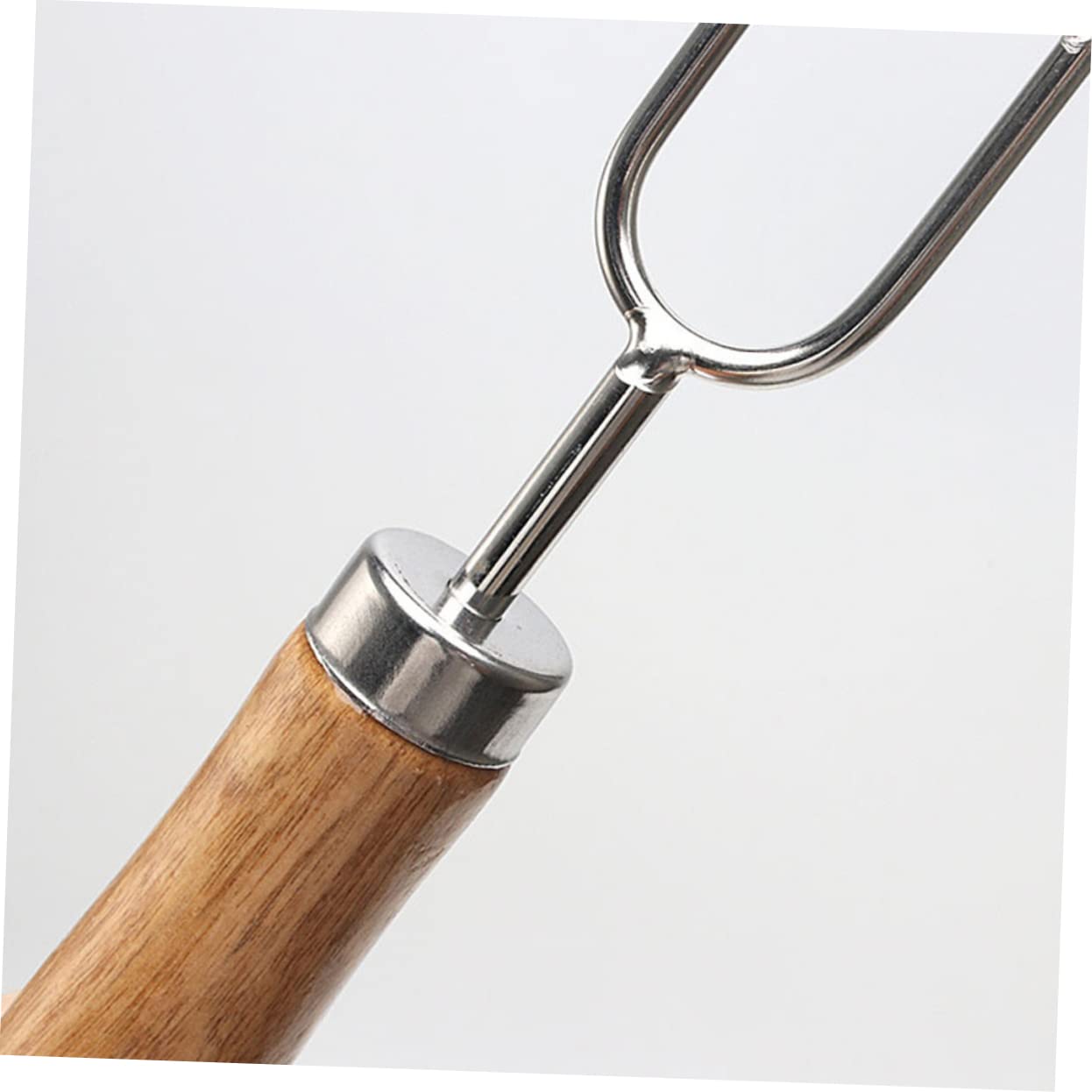 Spiedini Barbecue 10 Pezzi in Acciaio Inossidabile con Manico Nero | Impugnatura in Legno, Bordi Lisci e Struttura Robusta, Sacchetto Incluso, per Uso Outdoor e Quotidiano