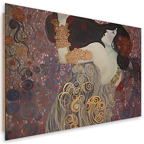 Feeby Tableau Mural Gustav Klimt Femme allongée 60x40 cm 1 pièce Tableaux Tableau Déco Image Photo Décoration Murale Artistique Photographie Design Salon Abstrait...
