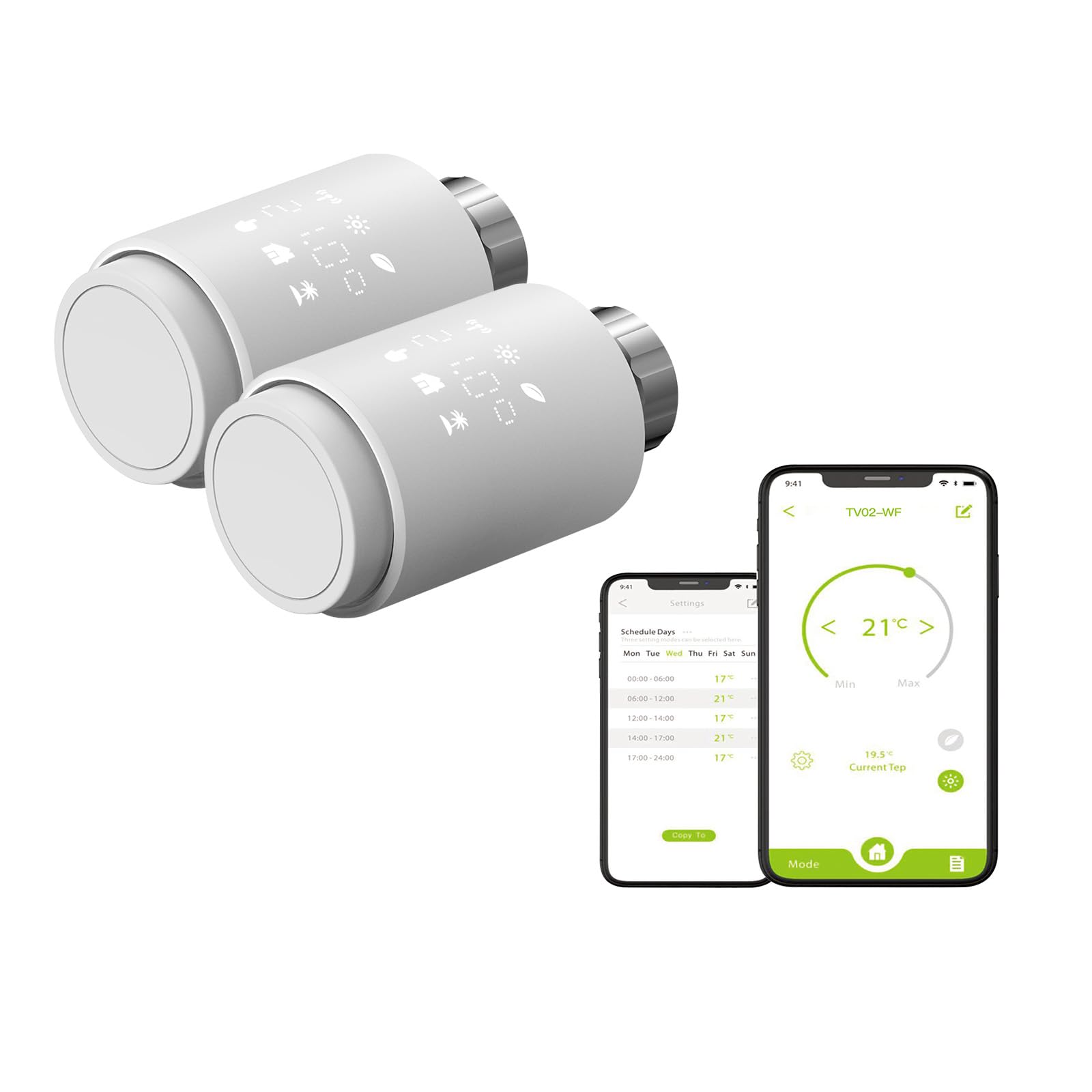 Smart WiFi Attuatore Radiatore Wifi Direct Programmabile Termostatico Valvola del Radiatore Supporto Alexa Googlehome Nessun gateway richiesto