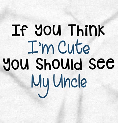 Image of Brisco Brands Think Im Cute You Should See Uncle Baby Romper Boys or Girls