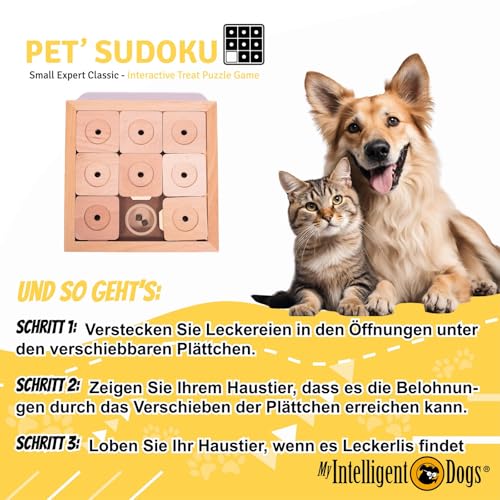 My Intelligent Dogs Interaktives Hundespielzeug Intelligenz Sudoku Small Expert - Intelligenzspielzeug für Hunde & Katze - Interaktives Spielzeug Hund, Katzenspielzeug - Denkspiele für Hunde