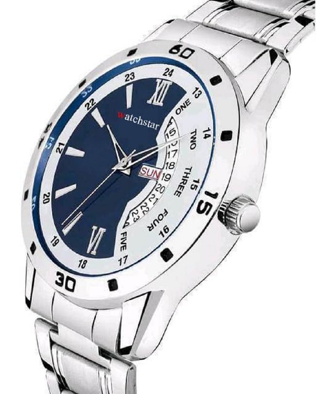 Image of Analog Day Date Functioning Stainless Steel Chain Watch for Men