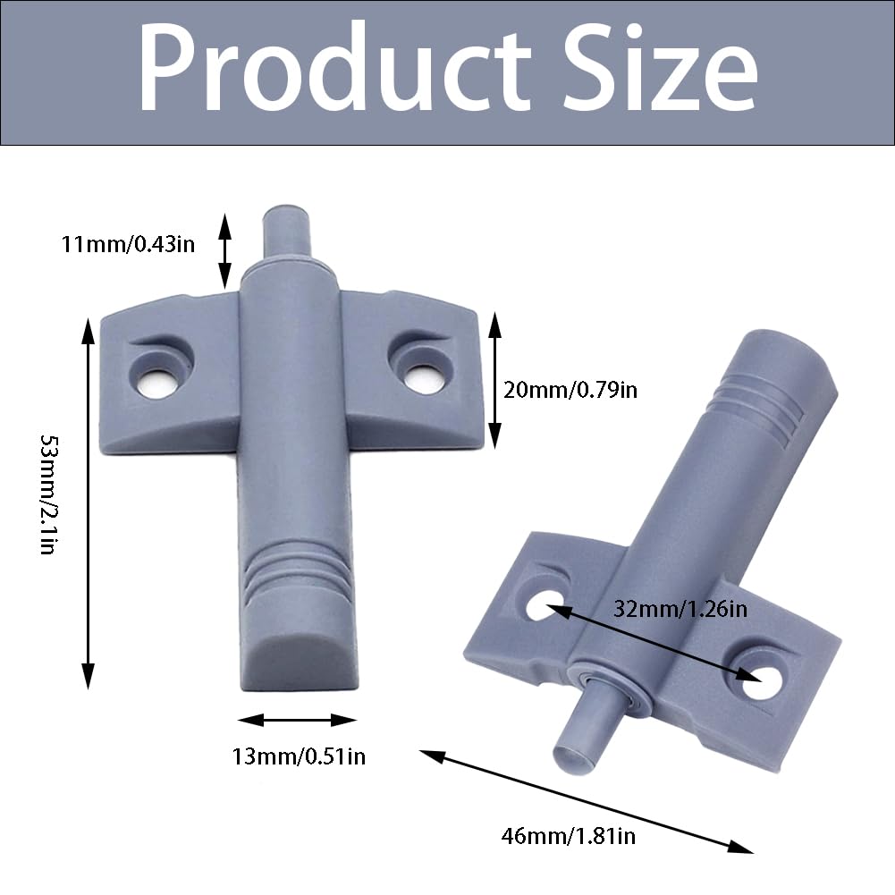 CSPARKV 4 Ressorts à Gaz 100N, Pistons à Gaz Pour Portes, Vérin De Meuble, Charnière D'armoire, Amortisseur De Charnière Pour Armoires De Cuisine, Argent