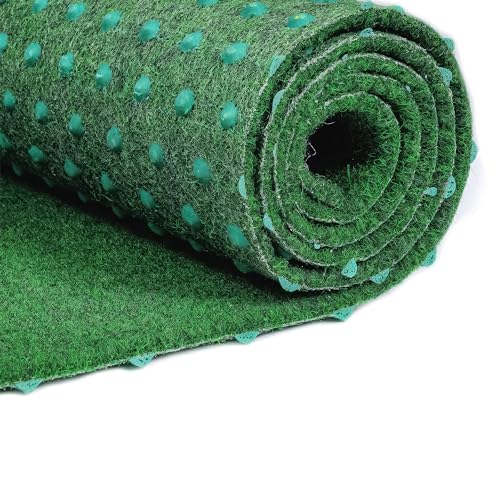 Kunstrasenteppich für Outdoor und Balkon, Grün, 100x200cm, mit Drainage-Noppen, Wetterfest und UV-beständig, Perfekt für Garten, Terrasse und Freizeitbereiche – Langlebig und Pflegeleicht