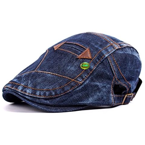 Locomo Blue Washed Denim Flat Cap Cover