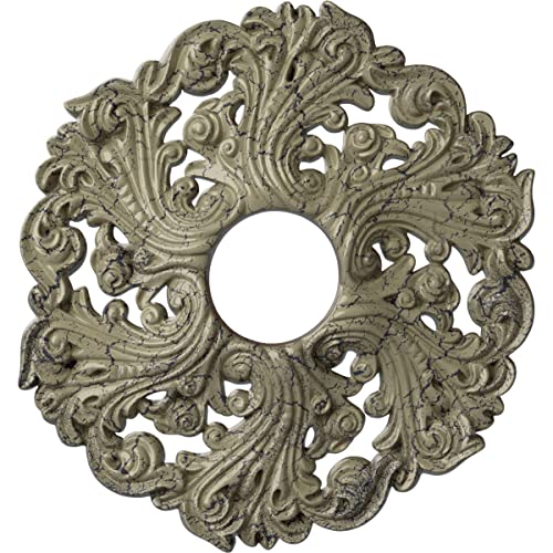 Image of Ekena Millwork CM19ORCSC Orrington Ceiling Medallion, Castle Stone Crackle