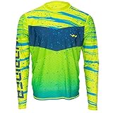 UPF50+ Long Sleeve Fishing Shirts for Men - Vented Sides, Light weight, Wicking