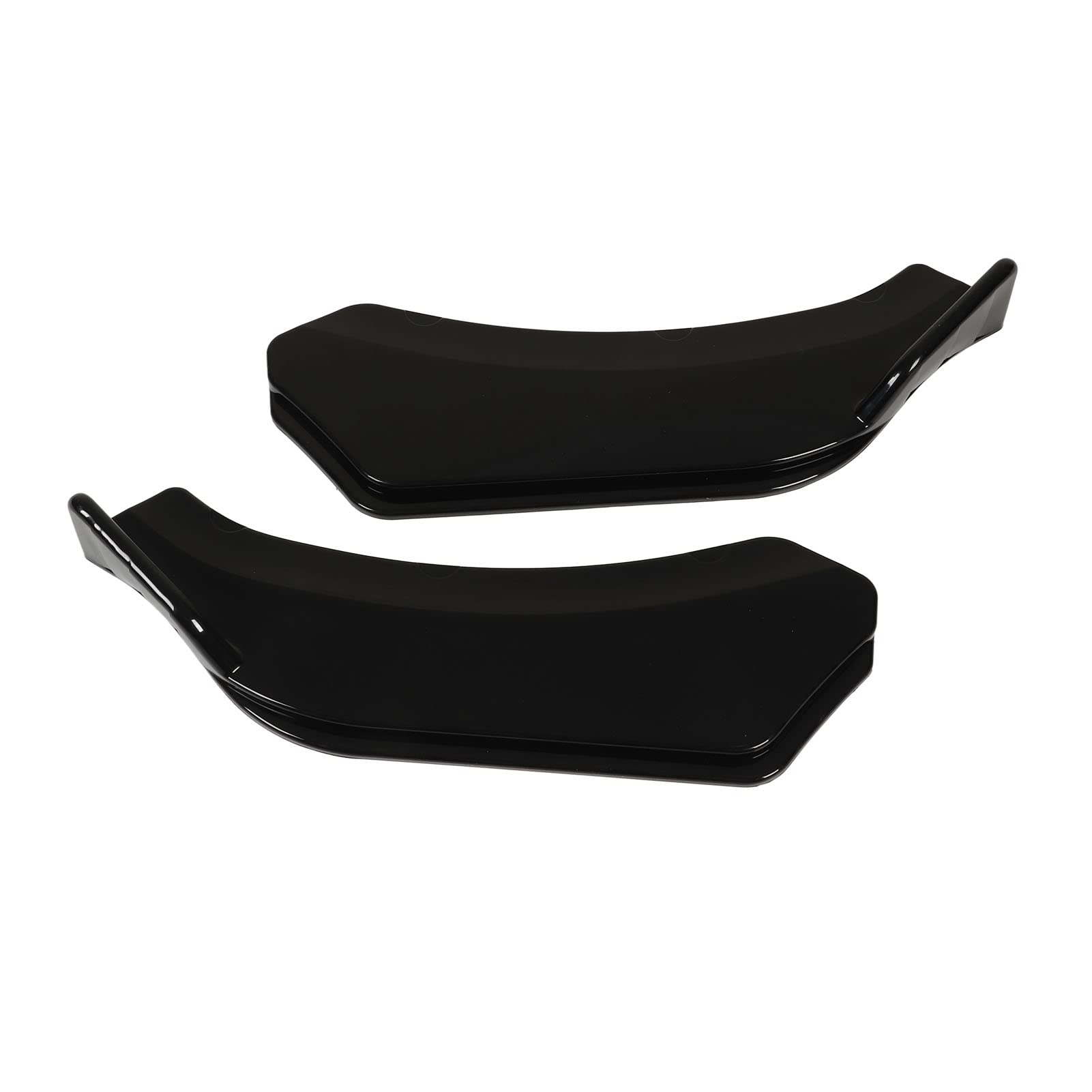 banapoy Lip Parachoques Delantero,5Pcs 110 a 140Mm Ajustable Universal Elegante Alerón Coche, Anti Colisión Parachoques Spoiler Body Kit, Mods Exterior Coche, Piezas Modificación (Negro Brillante)