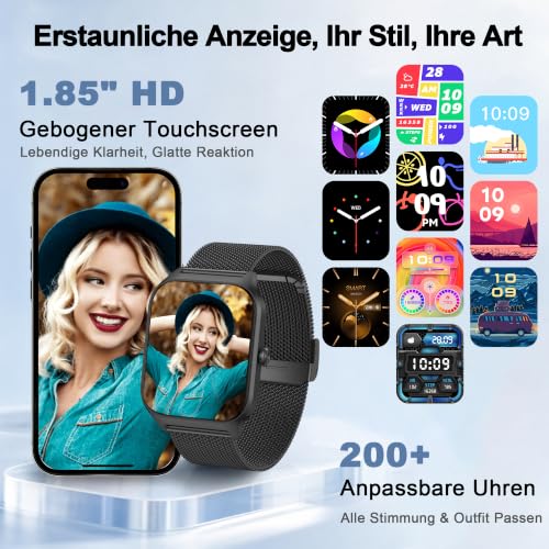 LODIMEKE Smartwatch Blutdruckmessung, Fitnessuhr Herren Damen – Ansicht 5
