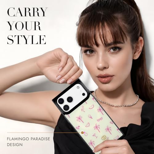 Image of COCOMII Rectangle for iPhone 18 Pro /17 Pro Case, Flamingo Paradise