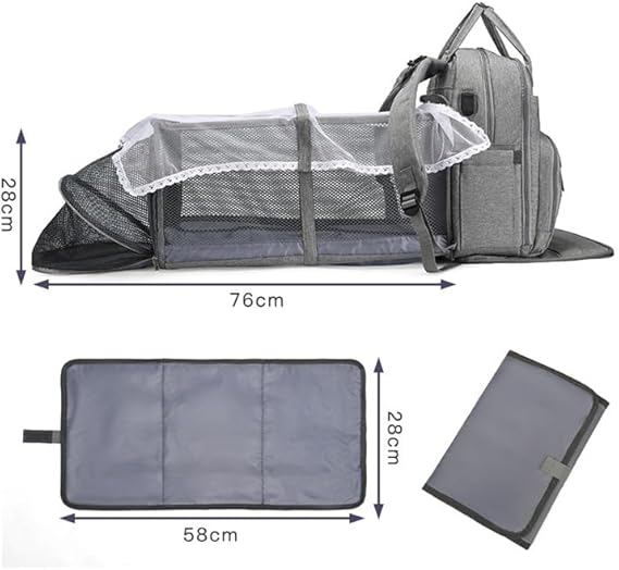 Diaper Bag Backpack with Changing Station, Multifunction