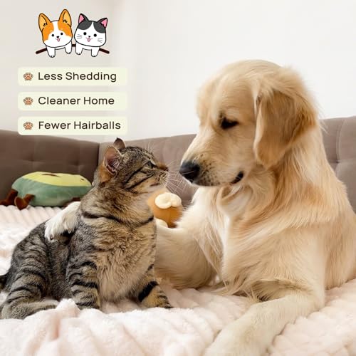 Unterfellbürste für Hunde, Katzen - Hundebürste & Katzenbürste für Langhaar - Coat King der Trimmstriegel Haustier-Unterfellpflege-Kamm für Hunde, zum Fellpflegen und Fellpflege(DUAL)