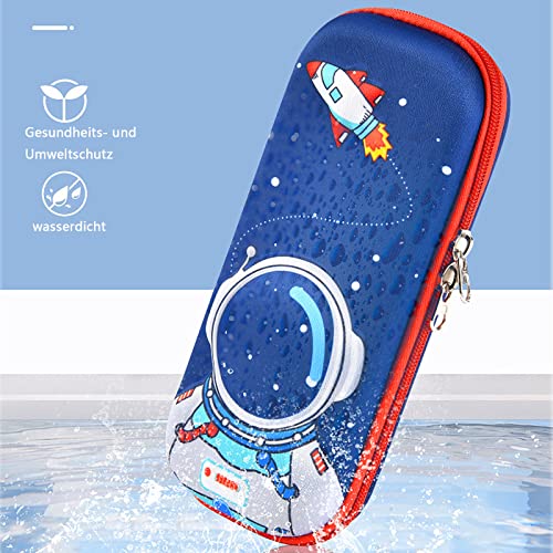 SHULLIN 3D Design Pencil Case, Large Capacity, Space Astronaut, Double Zip, Multicoloured, 0.5 m, 230 mm x 10 mm x 40 mm - Image 3