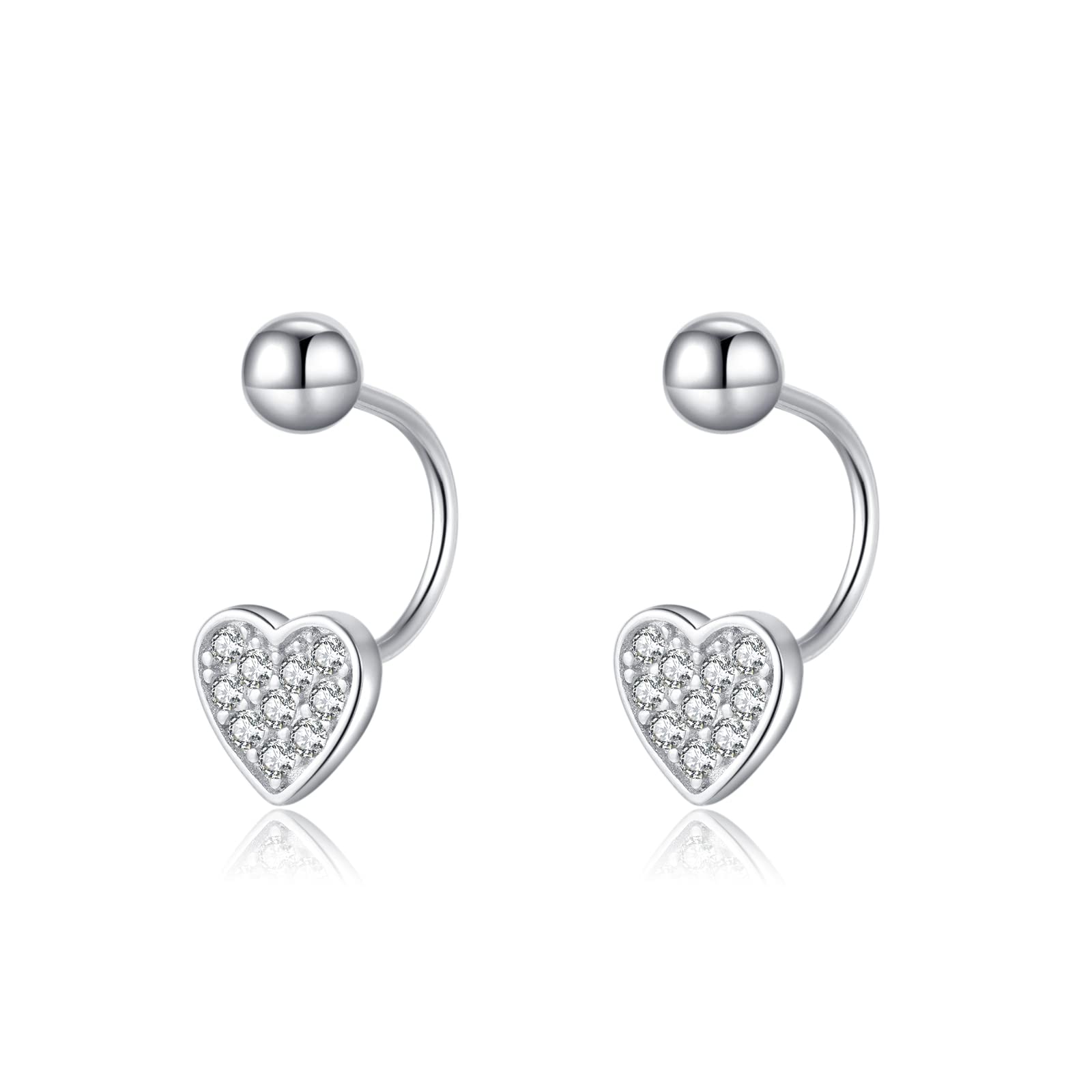 SLUYNZ 925 Sterling Silber CZ Ohrclips Knorpel Ohrringe Ohne