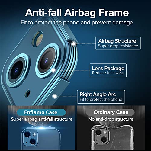 Image of Enflamo Acrylic Hard Clear Back Cover Case For Iphone 14 | With Camera Lense Protection (Black)
