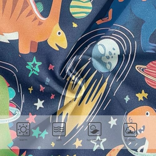Girls Panties, Colorful Dinosaurs Space Planets Toddler Panties, Girls Cotton Underwear, 2T–8 Years3