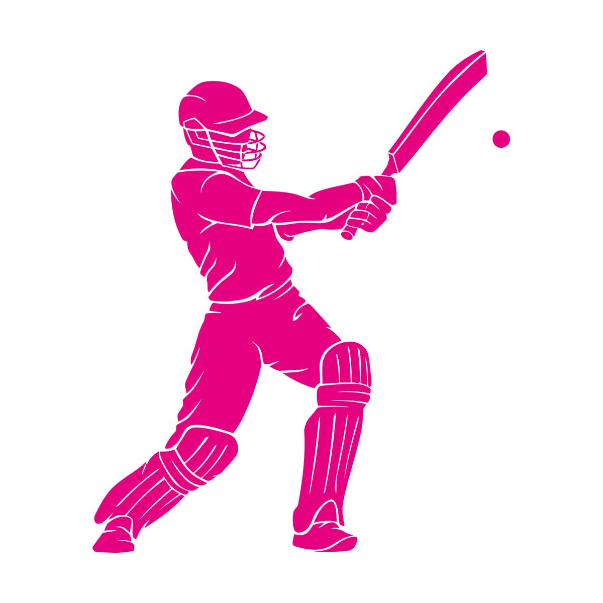 Vinyl Art Sticker Cricket Player Ball Sports 81x97.2cm Easy Installation Extra Large Rosered — image 1