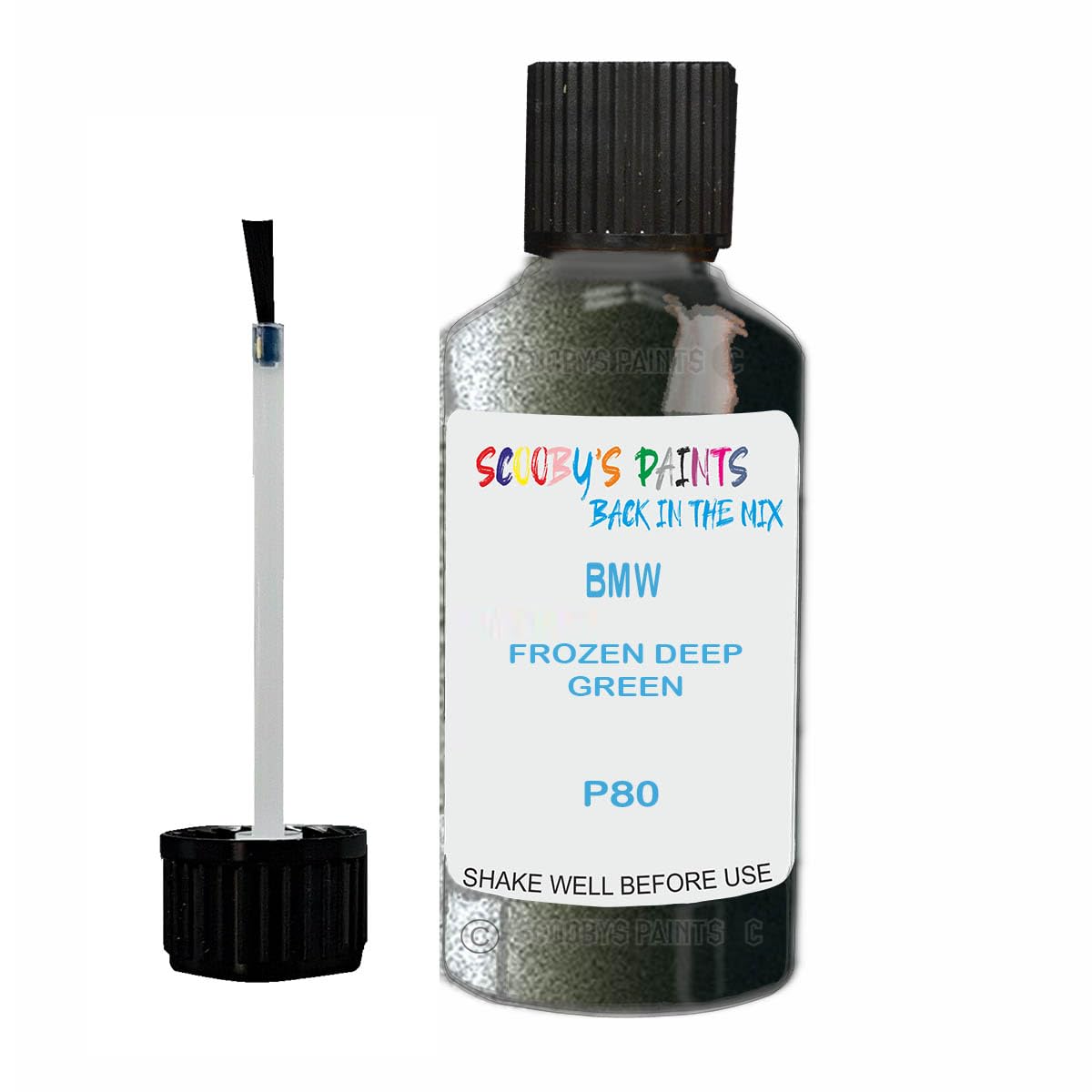 Scoobys Paints Back In The Mix Frozen Deep Green Touch Up Paint For Bmw P80 Metallic