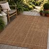 PADOOR-Outdoor Rug-Patio Rug 4×6 ft Polypropylene Indoor Outdoor Rugs Outdoor Carpet for Patio Deck Balcony Porch, Textured Weave, Durable for High Traffic, Fade-Resistant, Farmhouse Neutral Brown