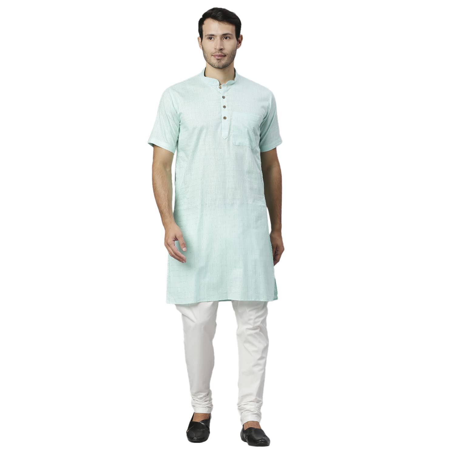 rajubhai hargovindas Men's Pure Cotton Half Sleeve Straight Kurta-picture-9