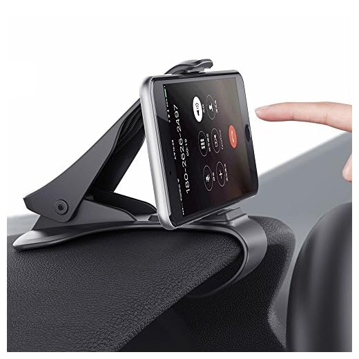 Car Phone Holder Dashboard Cellphone Mount Mobile Clip Stand for GPS and Smart Phone(3.0-6.5inch) (Striped)