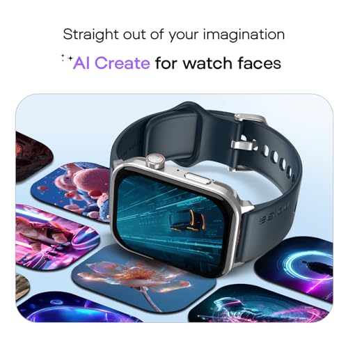 Noise Icon 5 Smartwatch with AI Watch Faces & AI Search, 1.95” AMOLED Display, 10 Days Battery, Bluetooth Calling, 100+ Sports Modes, IP68 (Space Blue) view 2