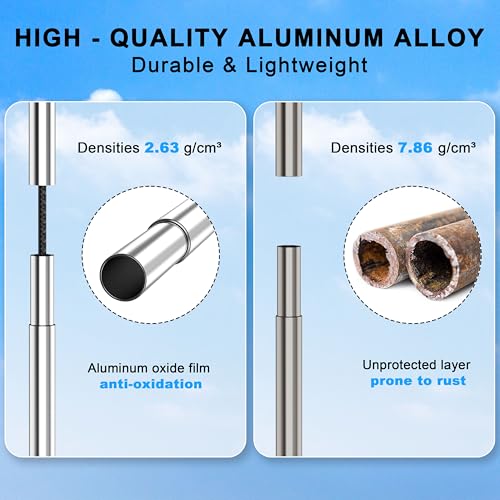 ihuan Beach Tent Sun Shelter 10X10FT UPF50+ with 4 Aluminum Foldable Poles, Easy Setup Outdoor Shade Canopy for 8 Person, Camping Sun Shelter for Fishing, Family Trips, Backyard Picnics - Image 4