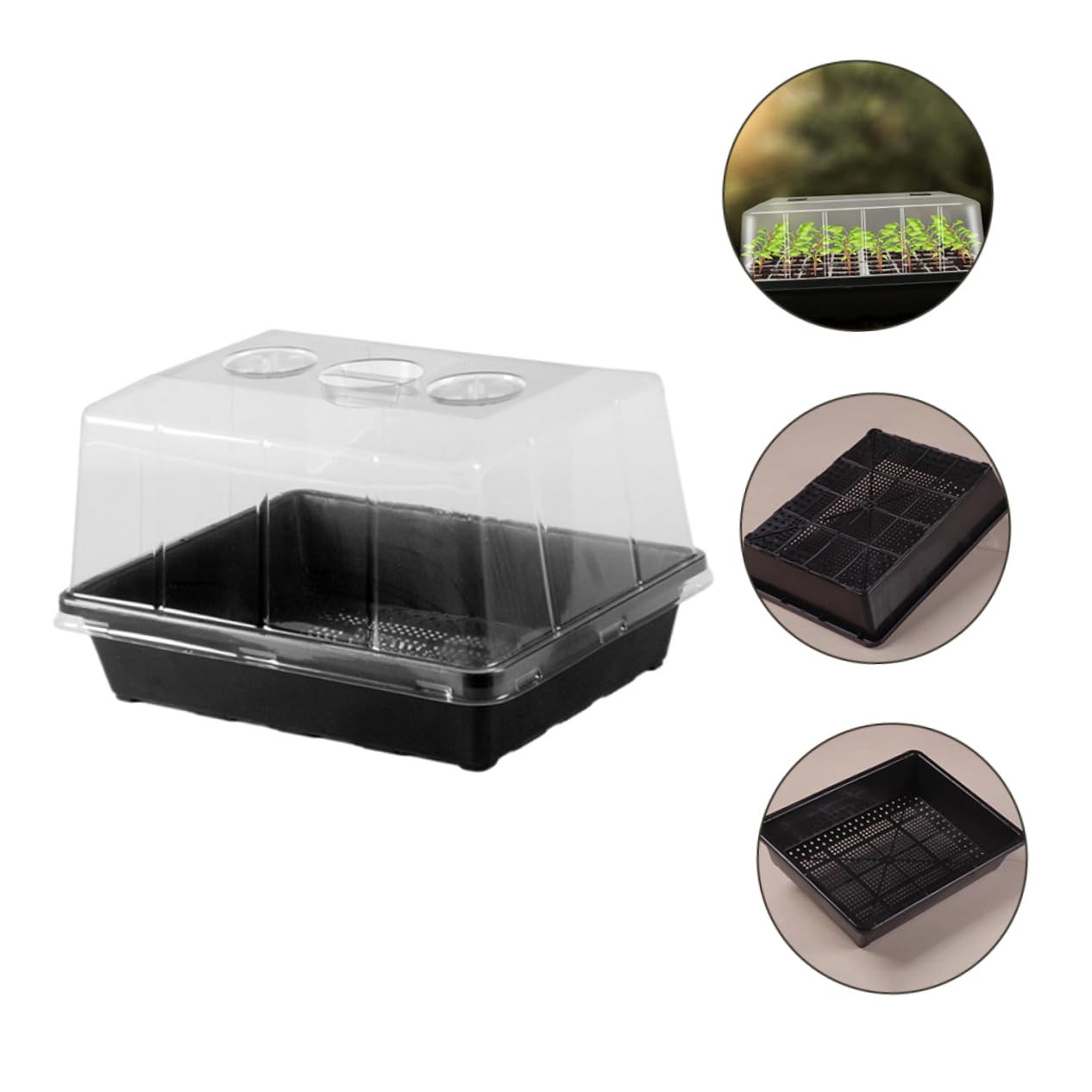 TOYANDONA 1 Set Vassoi per Germinazione Piante Riutilizzabili con Vassoi per Semenzali e Cactus per Giardinaggio e Coltivazione Spazi Ridotti