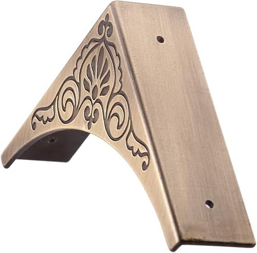 Miniatura 4 de Protector de esquina de metal, 4 piezas de parachoques de esquina de muebles de gabinete de borde antiguo, protectores de esquina de mesa, cubre