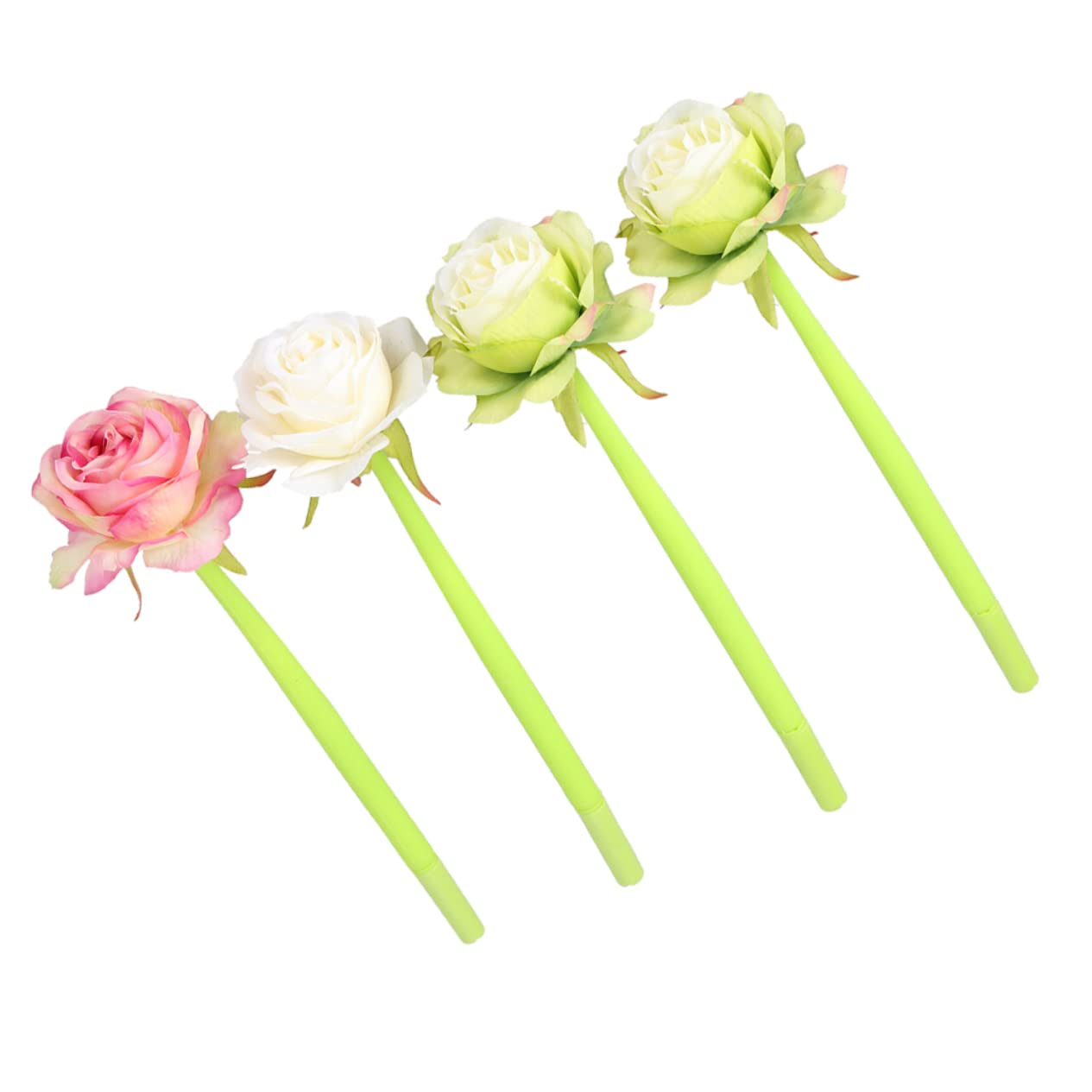 NUOBESTY 12pezzi Penne Gel Con Design Di Rosa Penne Romantiche e Creative Per Ufficio Scuola e Uso Familiare Inchiostro Blu Stile Casuale