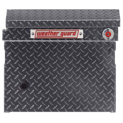 Image of Weather Guard Model 121-6-04 Saddle Truck Box, Aluminum, For Full Size Trucks, Low Profile, Gunmetal Gray, 11.0 cu ft capacity