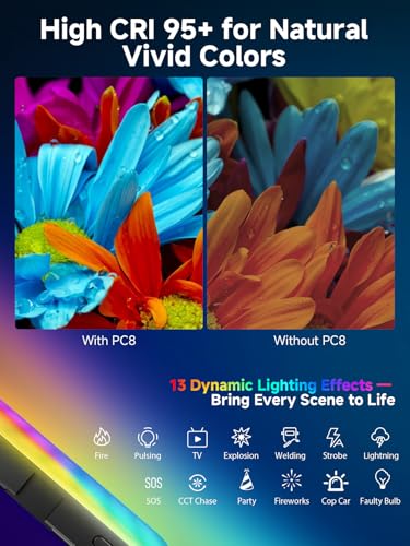 Image of Moman LED Camera Light, RGB Video Lights for Photography, App Wireless Control, 2500-9000K, CRI 95+, Long Battery Life, Portable Lighting Panel with Cold Shoe, Fits for Sony /Canon Black