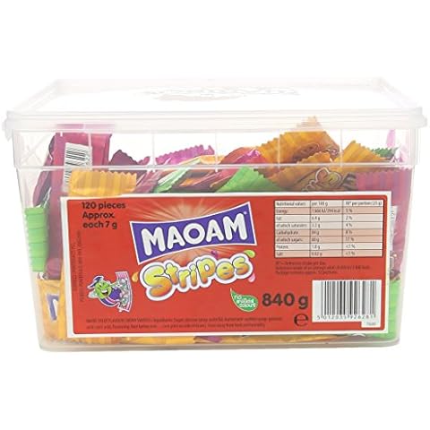 Maoam Stripes - Fruit Flavour Chew 120 Tub Cover