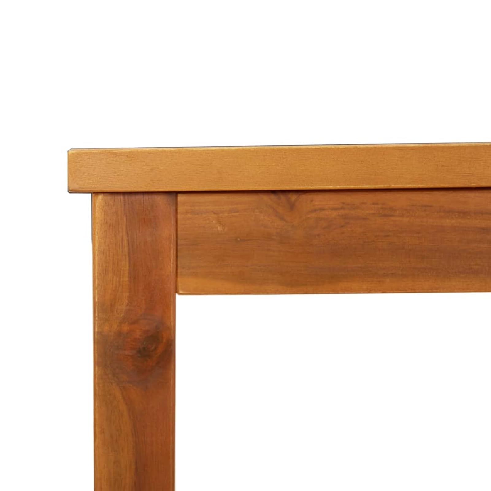 Homgoday Gartenbank 80 cm Massivholz Akazie, Holzbank mit Fischgräten-Design, geölt, 80x35x45 cm, bis 110 kg belastbar, für Garten, Terrasse und Balkon 362236