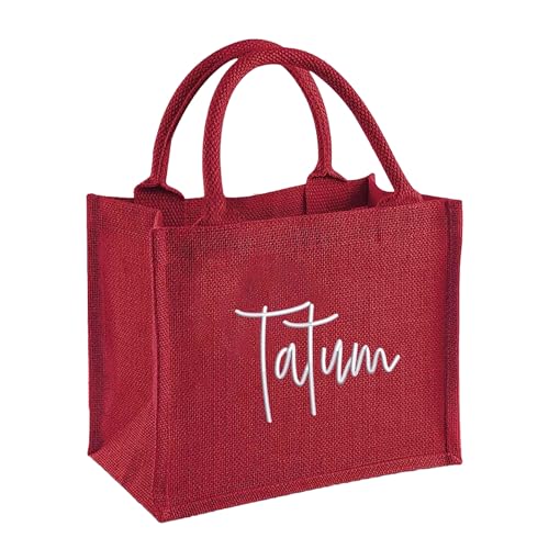 Personalized Christmas Gift Bag & Charm Holiday Gift Bags with Name Custom Christmas Party Bags, Christmas Eve Gift Bags, Xmas Holiday Presents (Style-1)